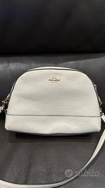 Borsa a tracolla bianca di pelle coach