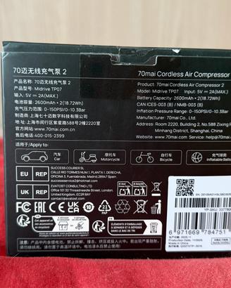 70mai Cordless Air Compressor 2 NUOVO