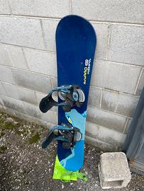 Snowboard Rossi con attacchi 126 cm