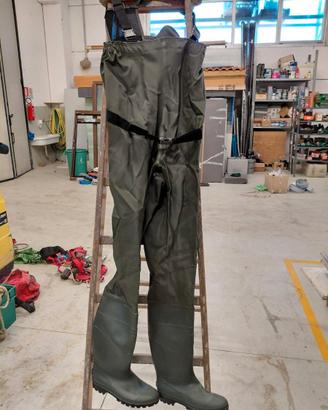 Wader pesca in neoprene stivali integrati tg 44/45