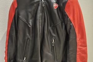 Giacca Pelle DAINESE DUCATI Nero rosso