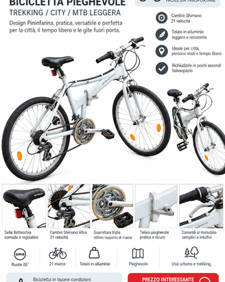 Bicicletta Pininfarina pieghevole