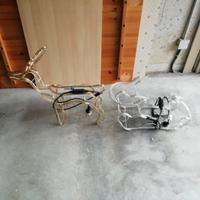 Renna con slitta luci a led di Natale