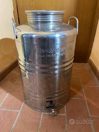 Fusto olio acciaio inox con cannella