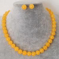 Parure collana orecchini vero topazio giallo NUOVA