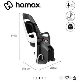 Seggiolino bici reclinabile ammortizzato