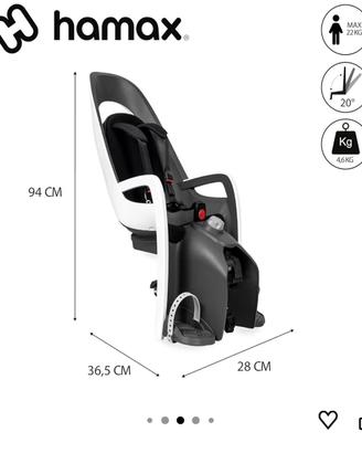 Seggiolino bici reclinabile ammortizzato
