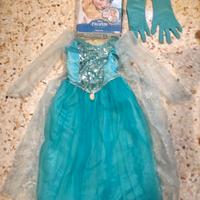 Vestito carnevale Disney Frozen Elsa + parrucca