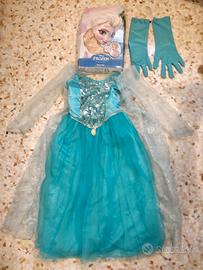Vestito carnevale Disney Frozen Elsa + parrucca - Tutto per i bambini In  vendita a Padova