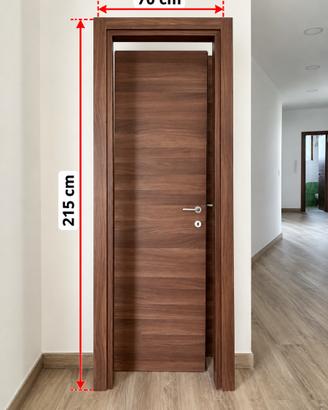 Porte a battente da interno color noce 70x215
