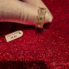 fedina a 5 ottagoni in oro giallo 750/1000