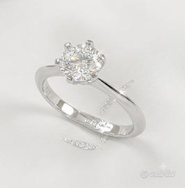 Anello in Argento con Moissanite 1 CT