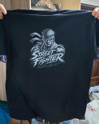 T-shirt Street Fighter – Ryu stampa – Nera