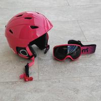 Casco e maschera sci