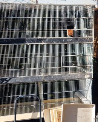  voliere 120x40x40, 45x25x25 e altro