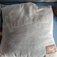 Cuscino  arredo vintage denim grigio/blu