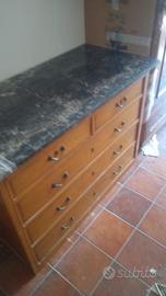 cassettiera noce chiaro 