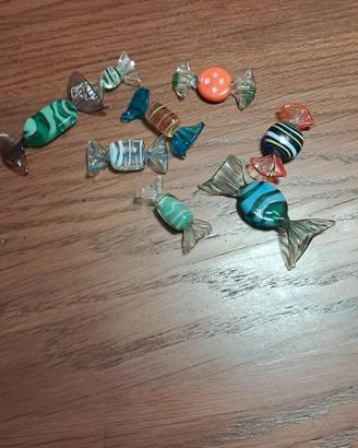 collezione di caramelle in vetro di Murano