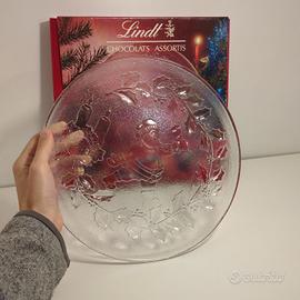 Piatto natalizio Lindt in vetro – vintage