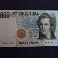 cartamoneta lire 5000 belini