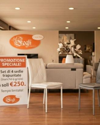 Set 4 Sedie Ecopelle Trapuntate – Design & Qualità