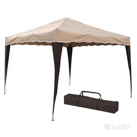 Gazebo Mercato Pieghevole 3x3 m Beige