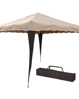 Gazebo Mercato Pieghevole 3x3 m Beige