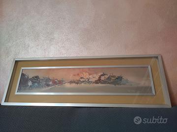 Olio su Tela FRANCO PAPÀ Quadro Moderno d'Arredo