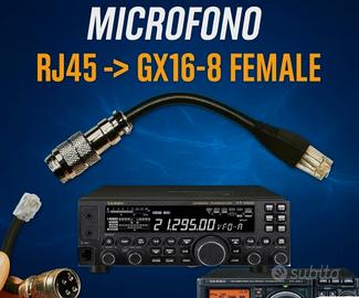 cavo mic. adattatore Yaesu da rj45  a 4 pin