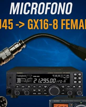cavo mic. adattatore Yaesu da rj45  a 4 pin