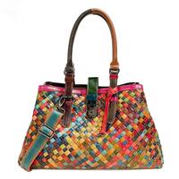 Borsa in pelle multicolore 
