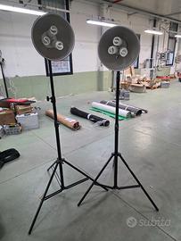 Set 2 lampade fluorescenti JY-26WT con stativi