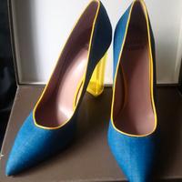 Scarpe donna, GIANNA MELIANI, vero cuoio jeans, 39