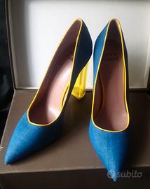 Scarpe donna, GIANNA MELIANI, vero cuoio jeans, 39
