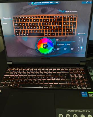 Notebook gaming i7 14core RTX 3060 1Tb SSD 