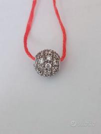 Ciondolo in oro bianco 18kt e zirconi