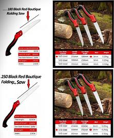 2 Seghetti Pieghevoli da Giardino Set 180 250 mm