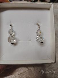 orecchini argento con swarosvki