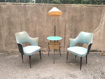 Coppia di poltroncine design vintage anni 50 