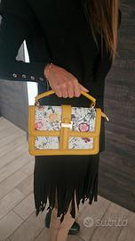 borsa nuova a fiori gialla elegante con tracolla