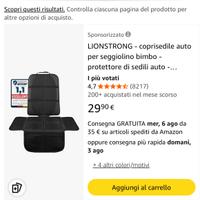 Protezione sedili auto per seggiolini bambini