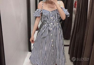 Vestito a righe blu e bianco Zara