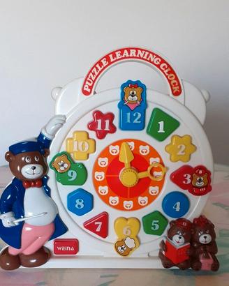 Orologio puzzle didattico Weina anni '90