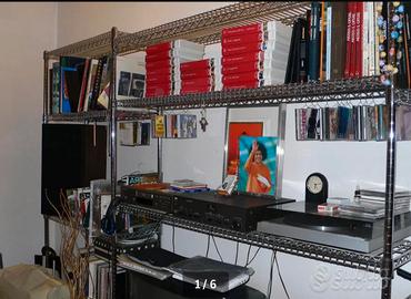 LIBRERIA IN ACCIAIO CROMATO ORIGINALE AMERICANA