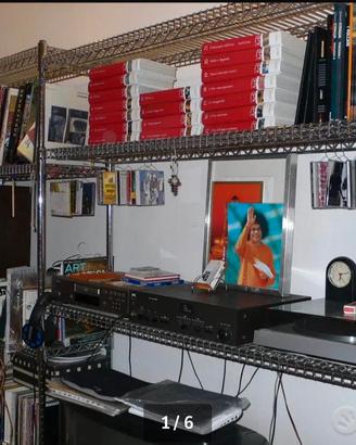 LIBRERIA IN ACCIAIO CROMATO ORIGINALE AMERICANA