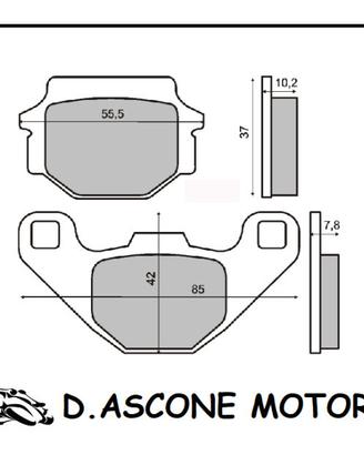 Coppia pastiglie freno posteriori organiche Kawasa