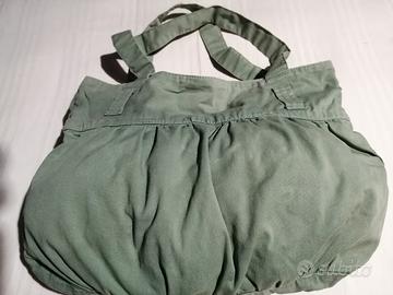 borsa in tela color salvia