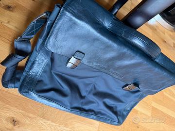 Borsa Messenger Piquadro Originale Pelle e Tessuto