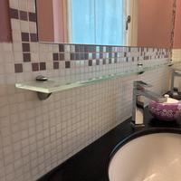 Mensola in vetro per lavandino bagno