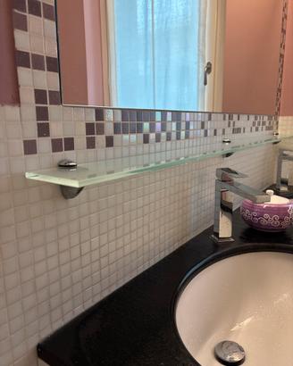 Mensola in vetro per lavandino bagno